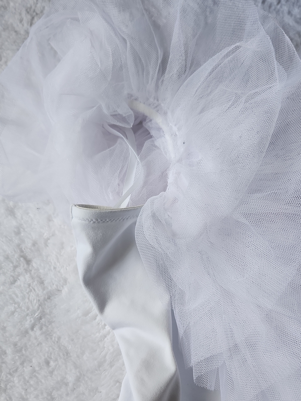 Intimately By Free PeopleWhite Ruffled Tulle One-Piece Bodysuit - M - Picture 8 of 12